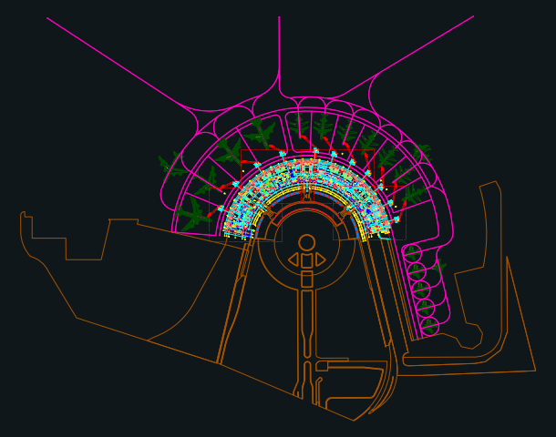 Airport terminal drawing