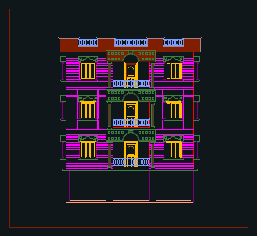 Building elevation drawing
